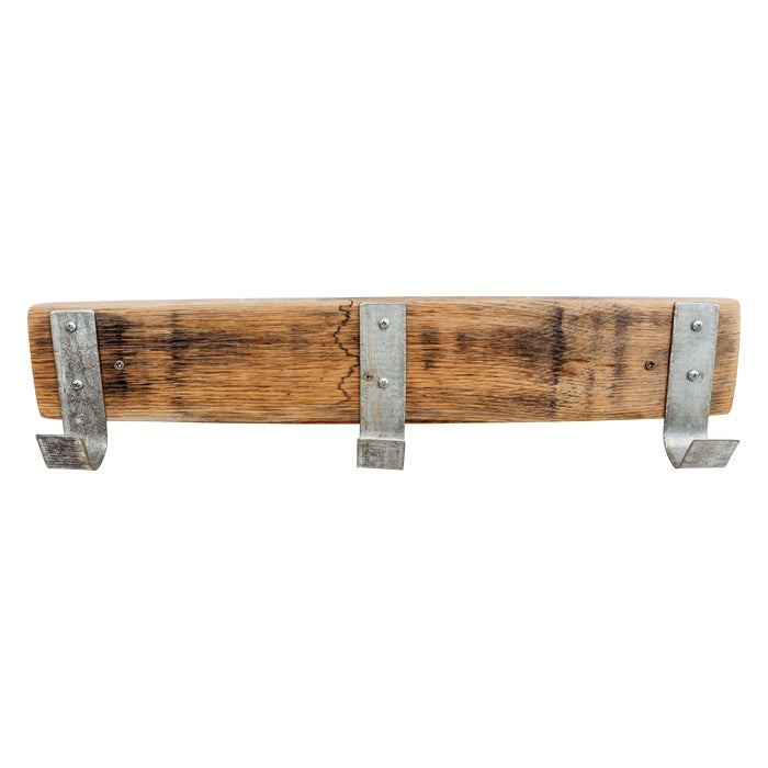 coat rack wood bourbon stave rustic small