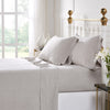 beige linen sheet set queen king Cal shams