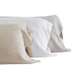 beige linen sheet set queen king Cal shams