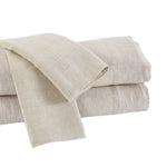 beige linen sheet set queen king Cal shams