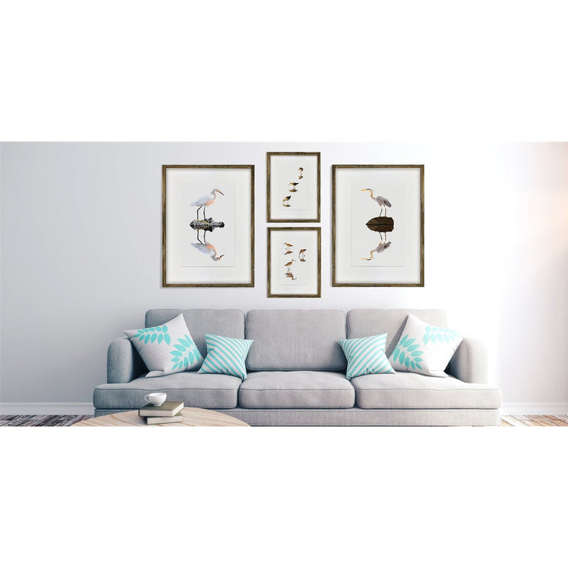 tricolored heron reflection coastal photography print