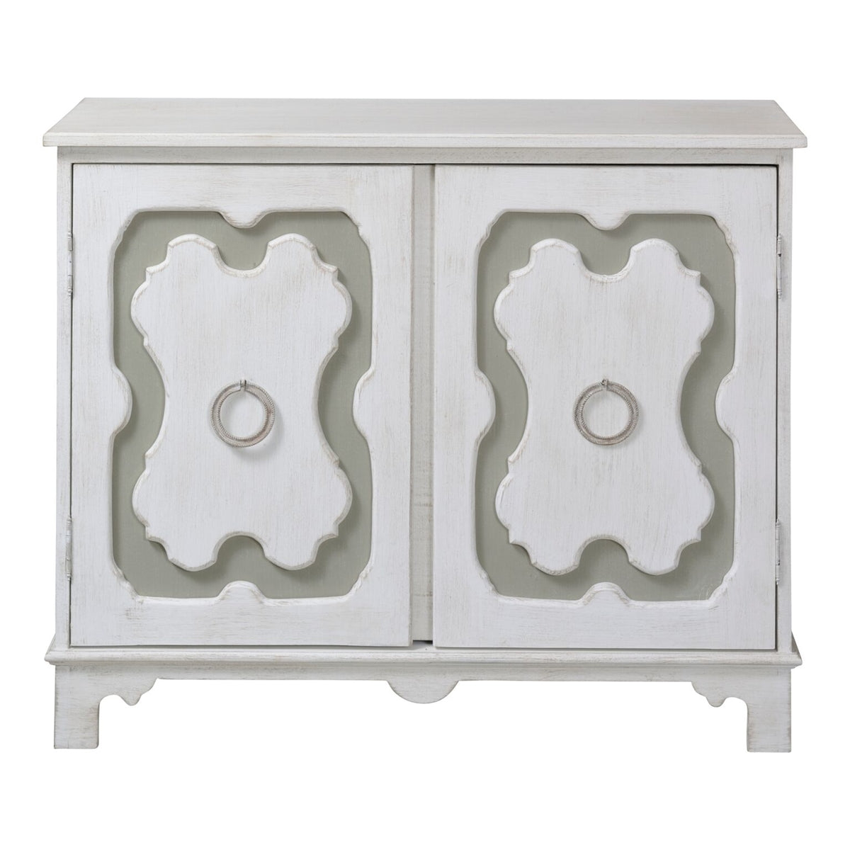shell white gold detail side table