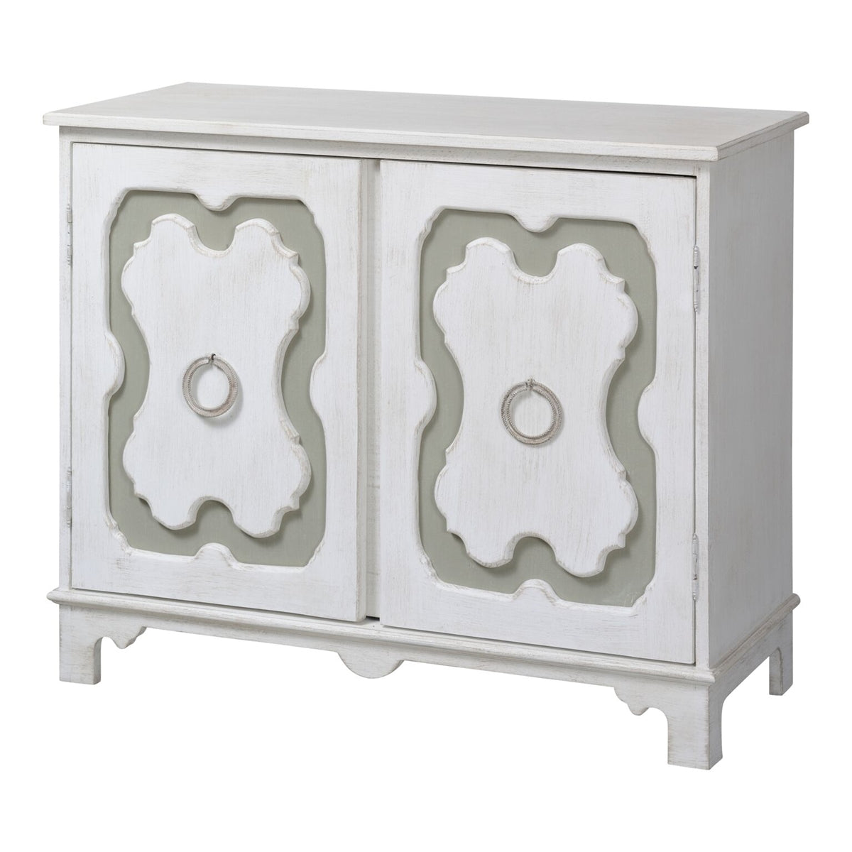 shell white gold detail side table
