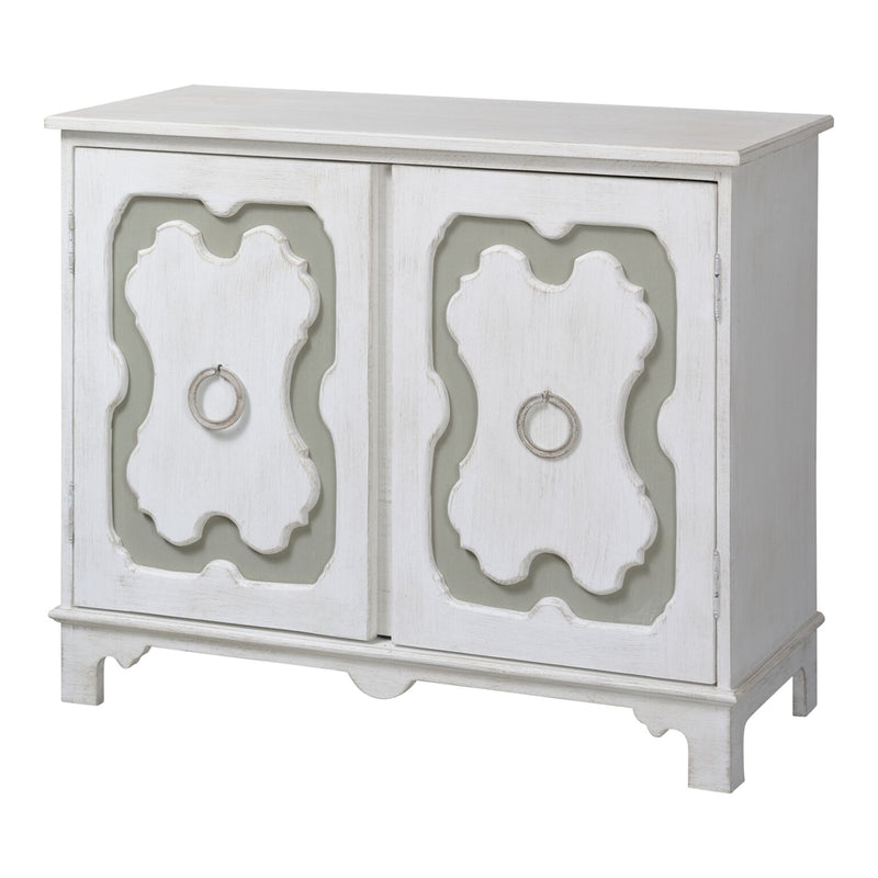 shell white gold detail side table