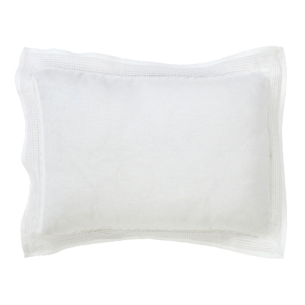 lace duvet shams white belgian linen