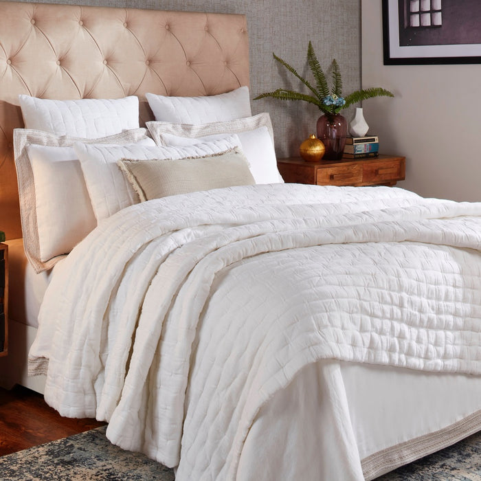 white cotton quilty textured 