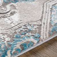 gray teal blue runner rug