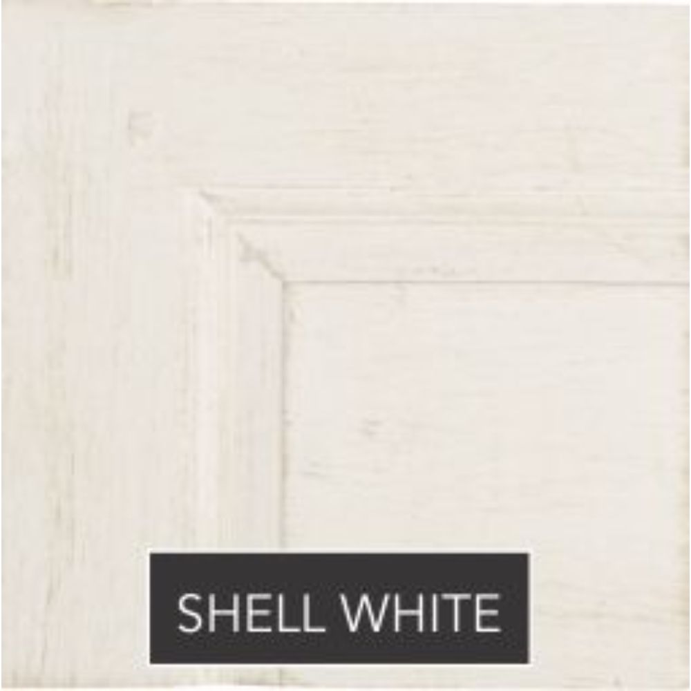 Phillips Scott Regent King Caned Headboard in Shell White finish, Asian oak with paneled texture and subtle detailing.