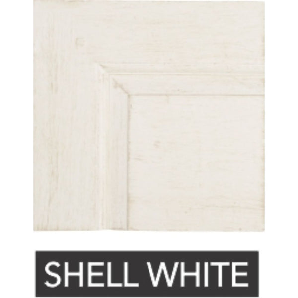 Shell White" Phillips Scott panel with beveled edges on black—ideal for customizing Jullian Queen Caned Headboard Bed.