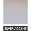 A light gray square labeled "Silver Accent" underneath, ideal for enhancing the elegance of your Cavalier Round Dining Table by Phillips Scott.