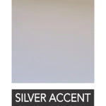 A light gray square labeled "Silver Accent" underneath, ideal for enhancing the elegance of your Cavalier Round Dining Table by Phillips Scott.