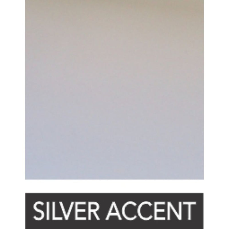 A light gray square labeled "Silver Accent" underneath, ideal for enhancing the elegance of your Cavalier Round Dining Table by Phillips Scott.