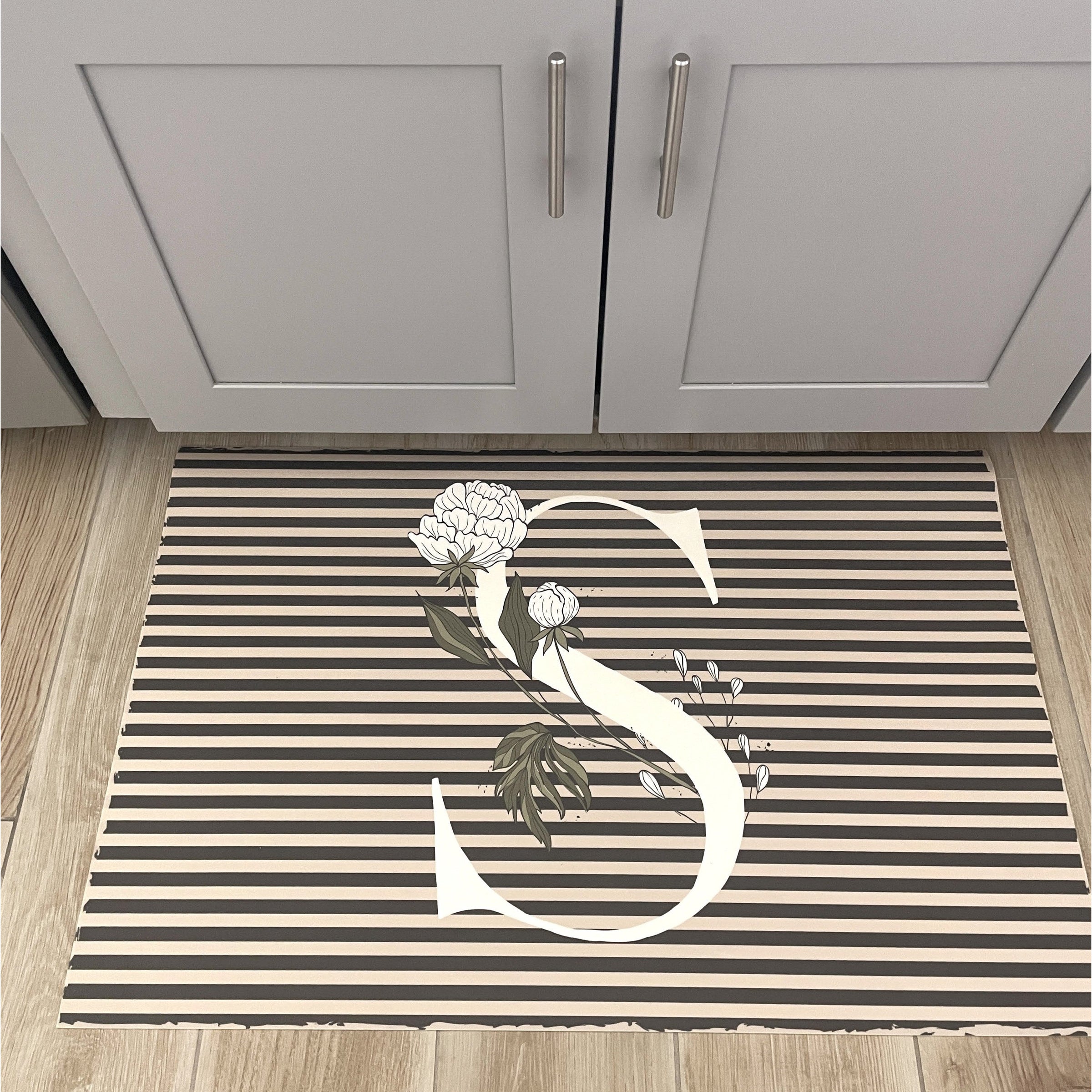 Monogram Mat BSEID Exclusive Striped Custom Monogram Vinyl Mat