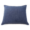 pillow linen rectangle large navy blue indigo feather down insert 1/2" flange