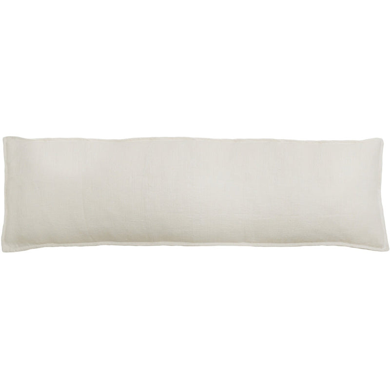 pillow long body linen soft textured white cream navy indigo ocean feather down