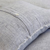 navy two-toned bedding linen duvet queen king pillow sham standard king Euro BIG pillow insert fringe button closures