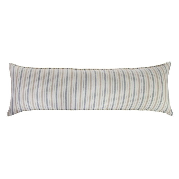 body pillow stripe linen blue natural