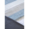 linen oversized throw light ocean blue natural off-white stripe tassels