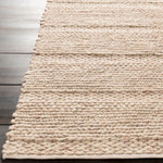 cream area rug organic woven wool rectangle