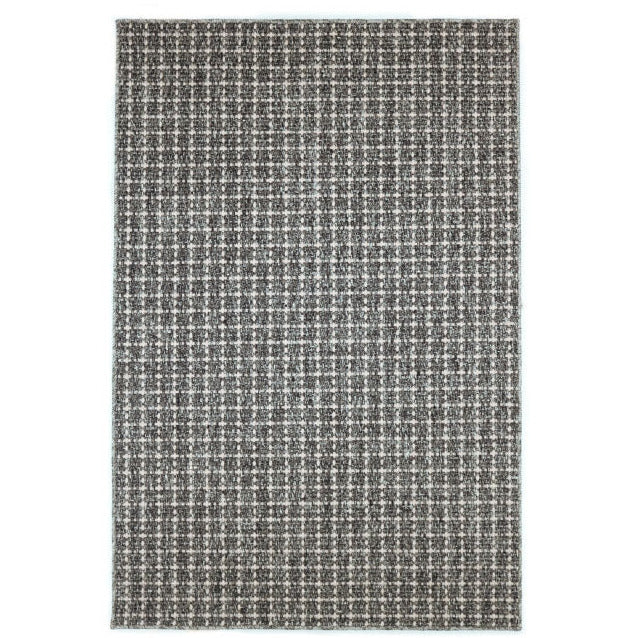 black white wool sisal check contemporary area rug