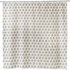 shower curtain neutral patterned cotton canvas