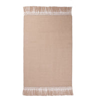 beige throw fringe alpaca tan