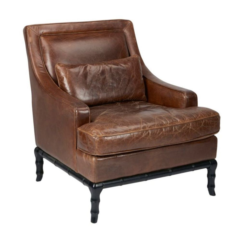 Unique brown leather chair