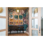 coastal multi color natural wood frame triptych
