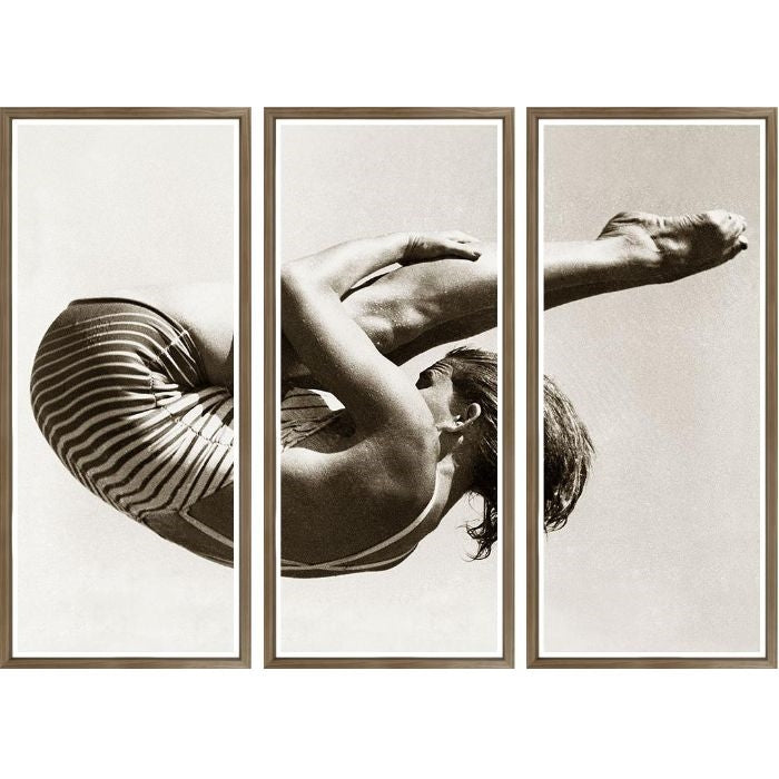 triptych wall olympic high dive sepia
