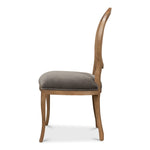 cane back dining chair charcoal fabric seat 