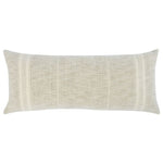lumbar pillow neutral stripe woven natural ivory