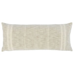 lumbar pillow neutral stripe woven natural ivory