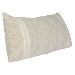 lumbar pillow neutral stripe woven natural ivory