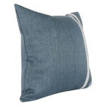 denim blue accent pillow stripe