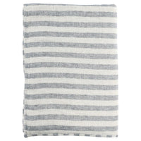 blue ivory stripe throw sherpa