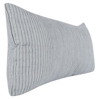 light blue white stripe lumbar pillow