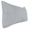 light blue white stripe lumbar pillow