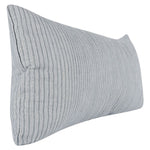 light blue white stripe lumbar pillow