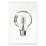 vintage bulb photography art print black white