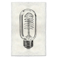 black white vintage radio bulb photography art print