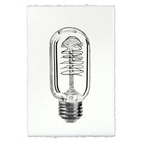 black white vintage radio bulb photography art print