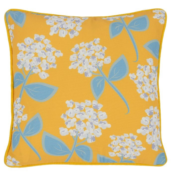 white yellow floral square throw pillow