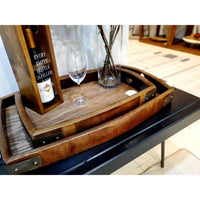 Vino Wine Barrel Oak Tray Rectangle - Decorative Boards + Trays
