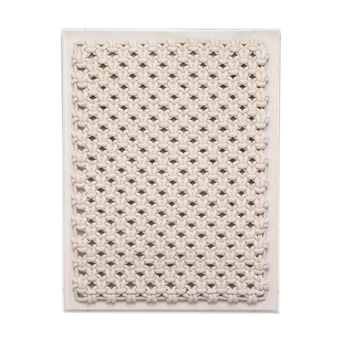 woven rope frame ivory