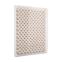 woven rope frame ivory