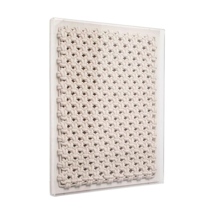 woven rope frame ivory
