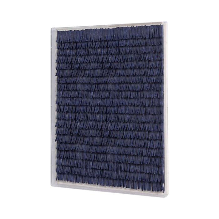 navy textured framed art
