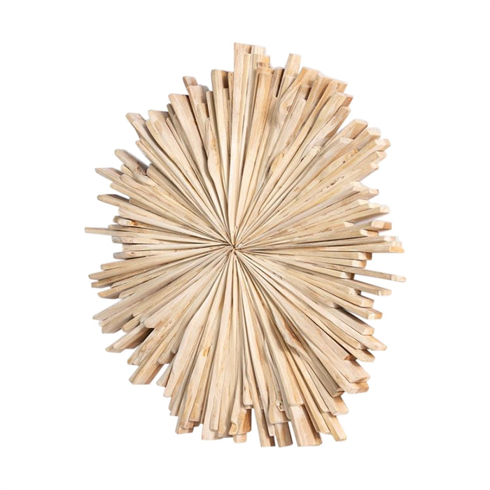 raw teak wall art