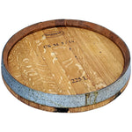 Lazy Susan Tray - Large Wine Barrel Head (text options)