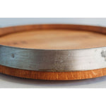 Lazy Susan Tray - Large Wine Barrel Head (text options)